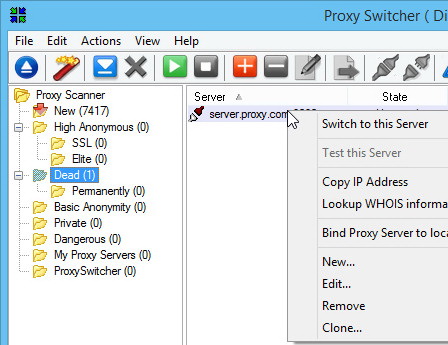 Proxy Switcher Pro 5.17.0.7260 + ключ