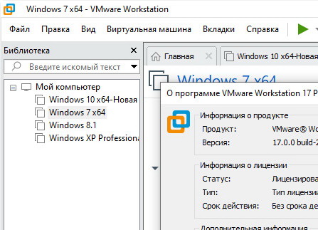 VMware Workstation 17 Pro 17.0.0 + ключ и русификатор