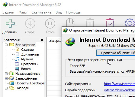 Internet Download Manager 6.42.25 + ключ (на русском)